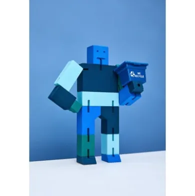 Holzfigur Cubebot