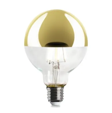 LED-Kopfspiegellampe Globe, Messing