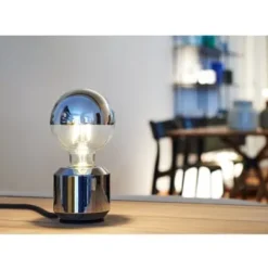 LED-Kopfspiegellampe Globe, Chrom