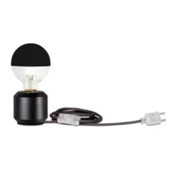 LED-Kopfspiegellampe Globe, Schwarz